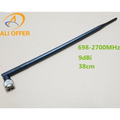 9dBi 4G Rubber Antenna,Full-Band Whip Antenna 698-2700MHz for 700/800/900/1800/2100/2600/2700MHz CDMA GSM DCS 3G 4G LTE Booster