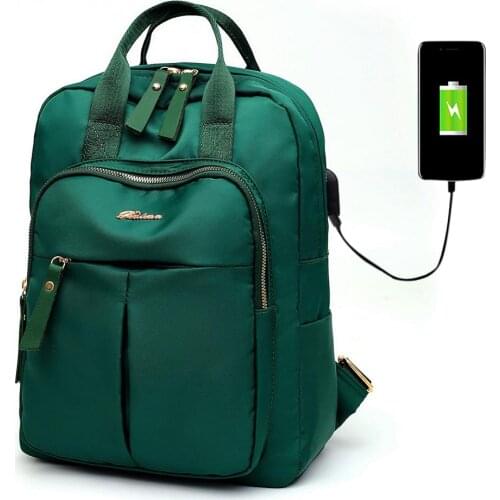 2021 Anti-Theft USB Charge Nylon Backpack Waterproof Men Women Multi-Pockets Backpacks Teenage Girls Shool Book Bags Travel Bag