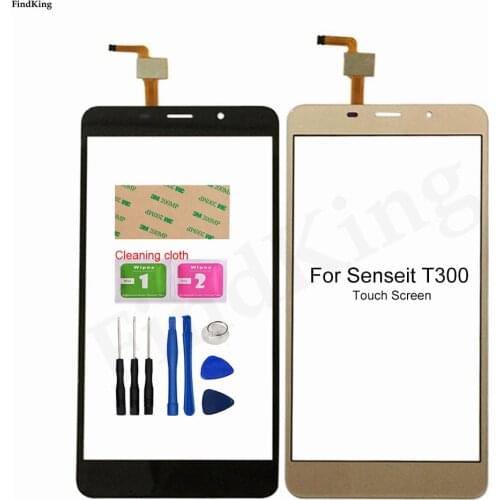 5.7 Touch Screen For Senseit T300 TouchScreen Digitizer Panel Front Glass Lens Sensor 3M Glue Wipes