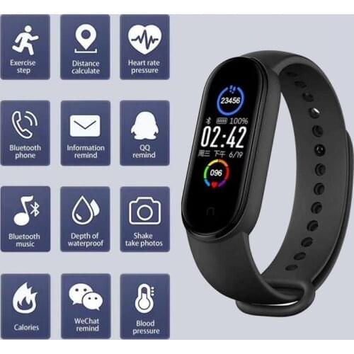 M5 Smart Band Sport Smart Watch Men Woman Blood Pressure Sleep Monitor Fitness Bracelet IP67 For Android IOS Smart Wristbands
