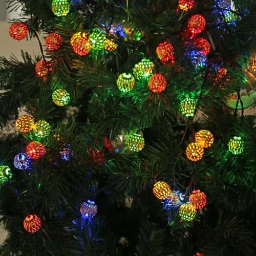 Solar Moroccan Fairy Lights Outdoor, 7 m 50 LED Fairy Lights Outdoor, Solar Fairy Lights Waterproof Lights Lighting for Garden