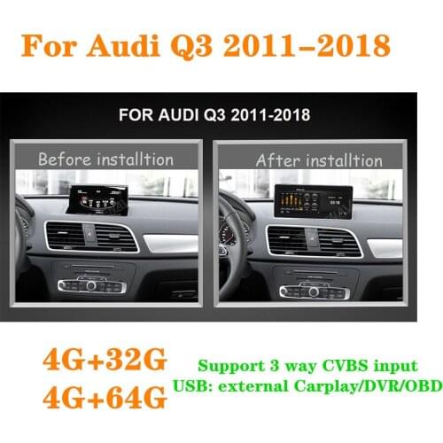 Car GPS Navigation DVD Player Vertical Screen For Audi Q3 2011-2018 car auto radio multimedia stereo player For Audi