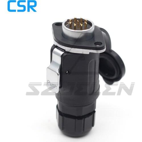 XHP20 Waterproof connector 9 pin, M20 flange panel mounting round connector