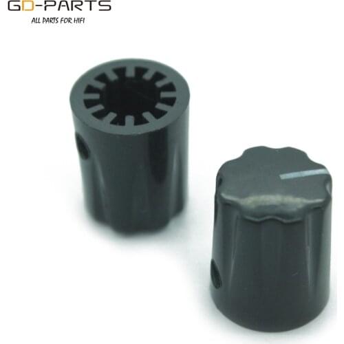 13x16mm 6.4mm Shaft 1/4" Black Plastic Guitar Rotary Knobs for DAVIES 1900H Effect pedal Stomp Box DJ Mixer Radio