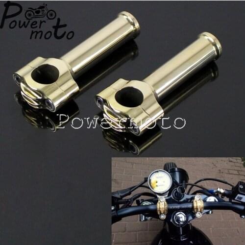 1" Billet Brass Handlebar Control Riser Rough Craft 138mm Retro Vintage Old School Bar Mount Clamp Riser For Harley Sportster XL