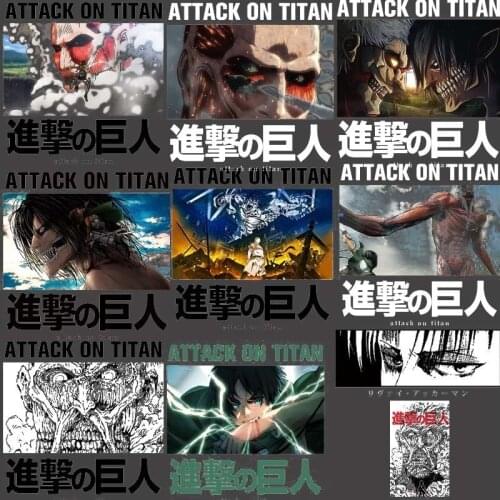 1PCS Cool Anime Attack Giant Heat Transfer Vinyl Washable Titan Stickers On Clothing Large patches For DIY adult T-shirt Sticker