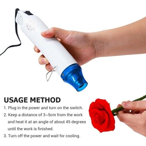 300W Hot Air Machine Portable Hot Air Gun Heating and Shaping Tool for Soft Clay Relief Powder Heat Shrinkable Sheet US EU Plug