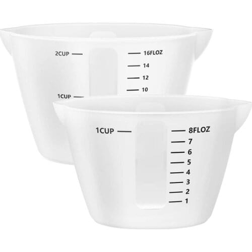 500ml & 250ml Reusable Silicone Measuring Cups Resin Mixing Cups Epoxy Jewelry Casting Molds Acrylic Paint Pouring Cups