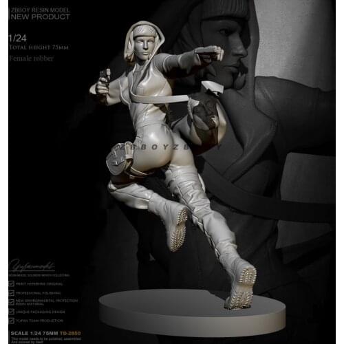 75mm 1/24 Resin model kits figure beauty colorless and self-assembled TD-2850