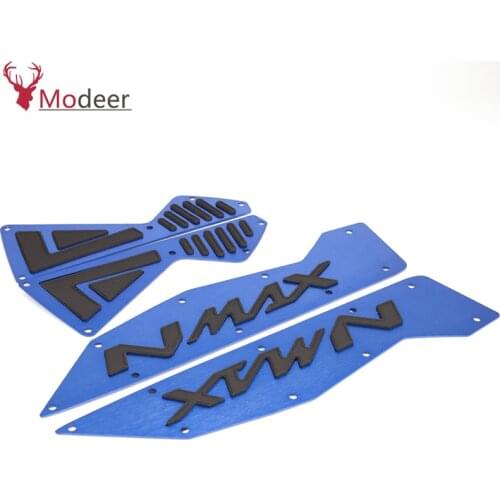 Motorcycle CNC Aluminum Front & Rear Footboard Steps Foot Plate Footrest Pedal For YAMAHA N-MAX 155 NMAX 155 2015-2017 2018 2019