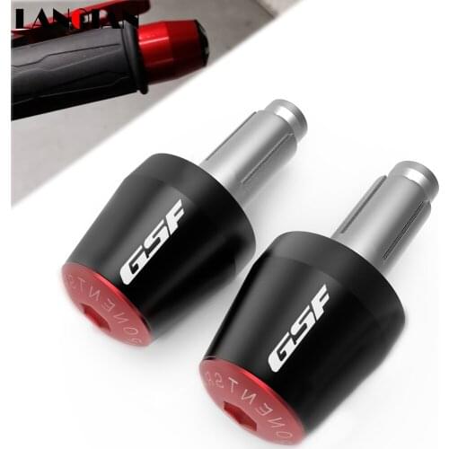 CNC Billet Aluminum Motorbike HBAR END CAP Handle Bar Cap End Plugs For SUZUKI GSF 600S 250 BANDIT GSF650 GSF250 GSF1200 GSF1250