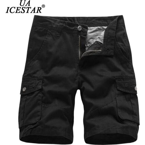 UAICESTAR Brand Shorts Men Cotton 2021 Summer New Solid Color Casual Cargo Pants Men Fashion Slim Military Large Size Men Pants