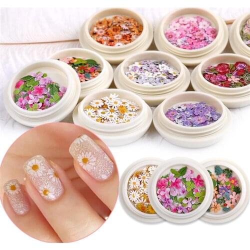 DIY Little Daisy Dried Flower Glitter Sequins Wood Pulp Flakes Nail Art Resin Jewelry Fillings Accessory Charms Handmade Stuff