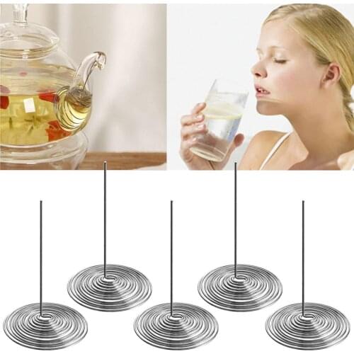 5pcs Stainless Steel Universal Teapot Filter Teaware Kitchen Tool Accessories Durable Infuser Reusable Portable Spring Strainer
