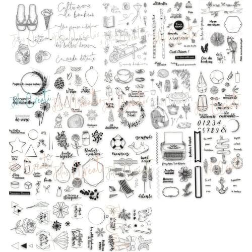 French Clear Stamp / seal for DIY Scrapbooking / Album Decorative Clear Stamp Sheets B617