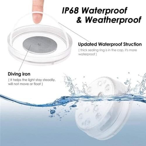 IP68 WATERPROOF Party Lamp Swimming Pool Light Underwater Light LED-Light Remote Control Aquarium Wedding Fish Tank Lights