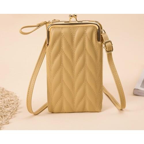 2021 Korean Trend Bag for phone with shoulder straps Womens clutch bag Thread Long Women wallet Zipper monederos para mujer