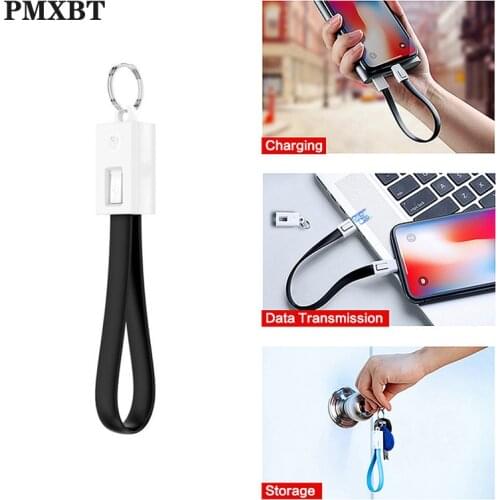 Short Micro USB Cable Keychain usb c Travel Spare Charging Cord Fast Charging Sync Data Tpye C Cable Mobile Phone Charger Wire