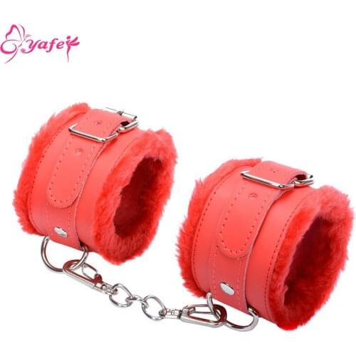 Adult Games SM bondage Sexy PU Lather handcuffs Restraints Bondage cuffs Cosplay tool BDSM Sex toy for Couple 4 color for Choose