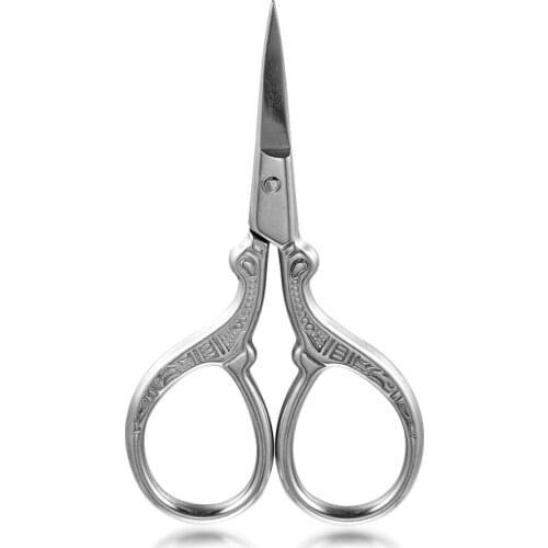 Small Stainless Steel Eyebrow Comb Scissors Classic Beauty Makeup Facial Hair Remover Tool Manicure Nail Cuticle Trimmer Scissor