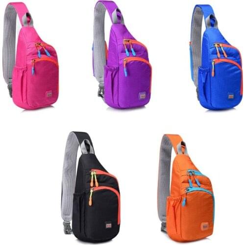 Men Nylon Chest Bag Outdoor Sport Sling Shoulder Multifunction Crossbody Pack Large Capacity