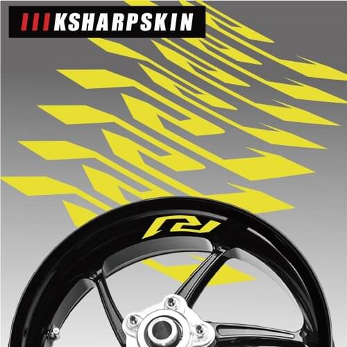 New Motorcycle Modified Wheel Sticker Waterproof Reflective Wheel Decal Color Wheel Side Strip for YAMAHA R1