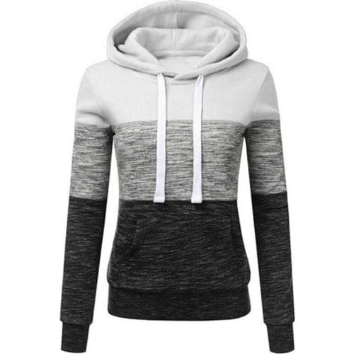 Autumn Women Hoodies Print Splice Sweatshirt Cotton Casual Fashion Street Pullovers Hooded Tops Girls Long Sleeve Clothes S-4Xl