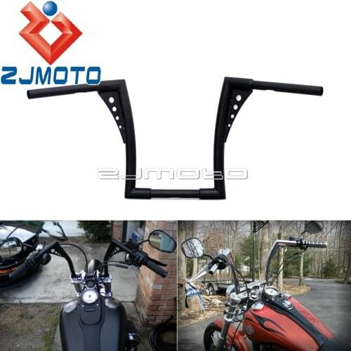 Motorcycle 12" Rise Ape Hanger Bar For Harley Sportster Dyna Fat Bob Wide Glide 1-1/4" Fat Bar el Diablo Handlebar XL FLST FXST