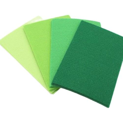 20 Pcs/Lot Green Series Felt Fabric For Sewing Felts Craft ,Polyester Cloth 20*30CM