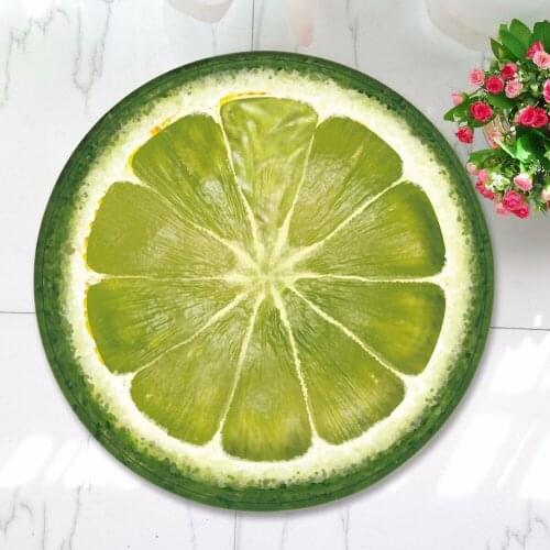 Drop ship 3D Round Fruit mat Kids Bedroom Carpets Kitchen Rugs Computer Chair Mat rugs and carpets for living room 55/80/100cm