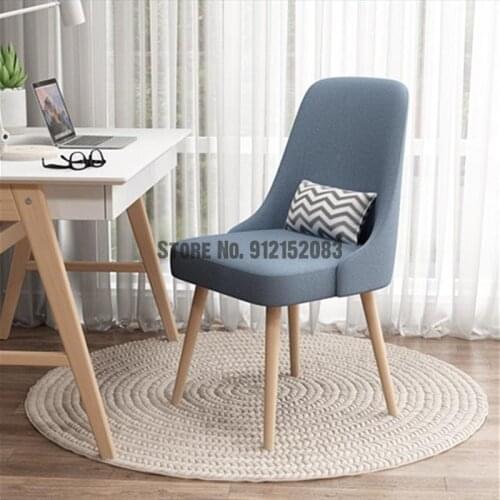 Modern minimalist desk chair home backrest student learning computer chair Nordic ins wind net red bedroom makeup chair