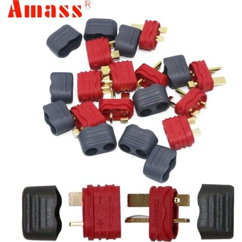 T plug Connector,5Pair Amass No-slip Tplug Connector 40A High Current For RC Battery/Multi-axis/Fixed-wing Model/Aircraft Toys