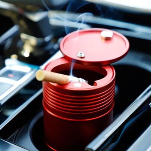 Universal Car Ashtray Portable Smokeless Can Vehicle Cigarette Holder Anti-slip Rubber Smoke Cylinder Holder Car Styling for BMW