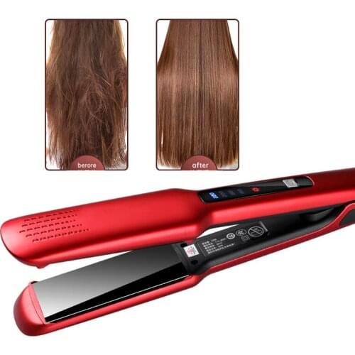 Fast Heating Wide Plates Hair Straightener Four-gear Temperature Adjustment Ceramic Flat Iron Hair Straightening Iron For Women