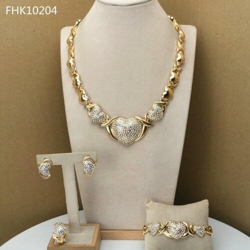 Yuminglai Heart Jewelry Hugs and Kisses Jewelry XOXO Jewelry for Women FHK9677