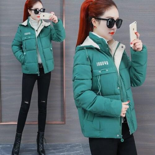 2020 New Winter Jacket Women Hooded Jacket Women Parka Cotton Padded Jacket Coat Female Letter Winter Parkas plus size S -4XL