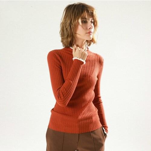 Suit-dress 2017 And New Pattern Knitting Self-cultivation Short Fund Rendering Half A Sweater High Lead Long Sleeve Woman