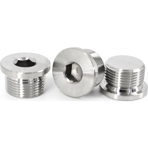 1Pcs G1/8 G1/4 G3/8 G1/2 G3/4 G1 G1-1/4 G1-1/2 G2 Stainless steel Allen flange band edge plugs grup hex socket oil drain plug