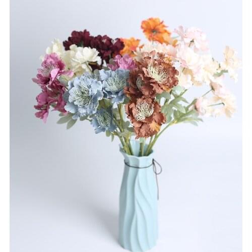 1pc small snow campanula chrysanthemum artificial silk flower wedding party home decoration fake flowers