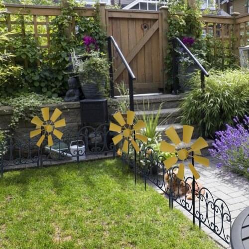 1pcs Garden Yard Party Camping Wrought Iron Lawn Metal Windmill Wind Spinner Ornament Decoration Wonderful Kids Toy 3 Color