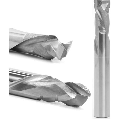 12mm Shank Compression Cut Wood Engraving Carbide CNC Bits For Woodworking Flat End Mill Carbide-tipped Wood milling cutters