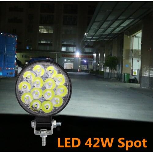 4 inch 42W 48W LED Work Light Off-road Car 4WD Truck Tractor Boat Trailer ATV SUV 12-24V Spot Flood LED Driving Light