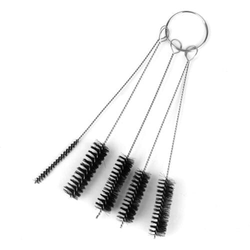 5pcsWire Grip Nozzle Tip Pipe Brushes Set for Glasses Keyboard Bottle