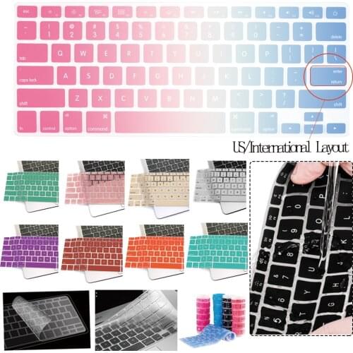 Keyboard Cover for Macbook Air 13 Inch A1369 A1466 A1342/Pro 13" A1278 A1425 A1502/Pro 15" A1286 A1398 Silicone Protector Skin