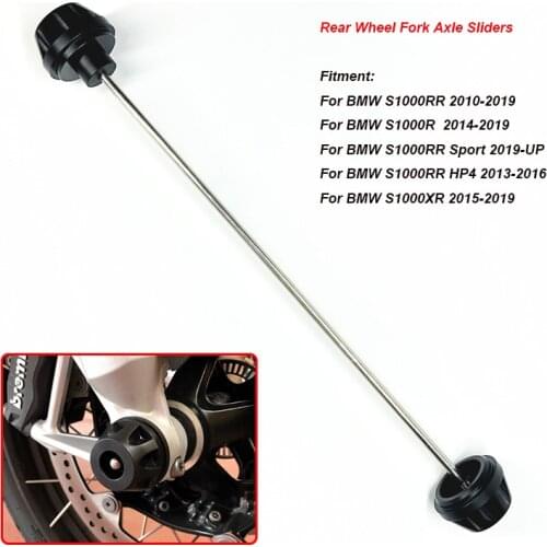 For BMW S1000RR 2010-2019 S1000R 2014-2019 2017 2018 Motorcycle Rear Axle Fork Crash Sliders Wheel Protector Falling Protection