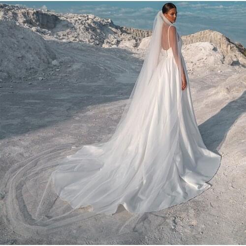 Simple Wedding Veil With Comb One Layers Soft Net Cheap Bridal Veils White Ivory Champagne Customize