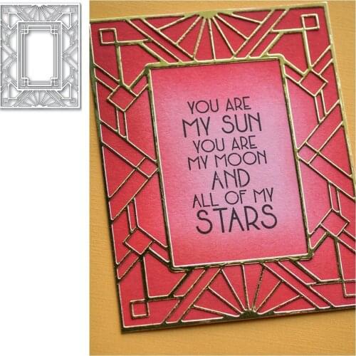 Retro Style Geometrc Deco Plate Metal Cutting Dies Scrapbook Diary Decoration Stencil Embossing Template DIY Greeting Card Album