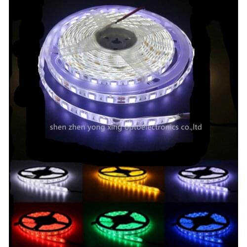 DC12V 5M SMD 5050 RGB white Waterproof 300 5050 LED Strip Flexible 3M Tape Strip Light with controlle and driver