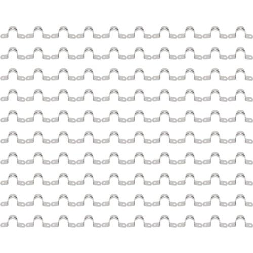 JFBL Hot 100 Pieces of 25 MM 304 Stainless Steel U-Shaped Pipe Clamp with Detachable Fastener