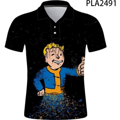 2020 New Summer Fallout 3D Printed Hombre De Polo Men Polo Shirt Casual Fashion Short Sleeve Streetwear Polo Homme Tops